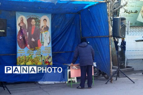 لحظاتی از آماده سازی موکب ها برای مهمانی کیلومتری نیشابور 