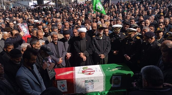 تشیع پیکر شهید فرزین کمالی در گرگان 