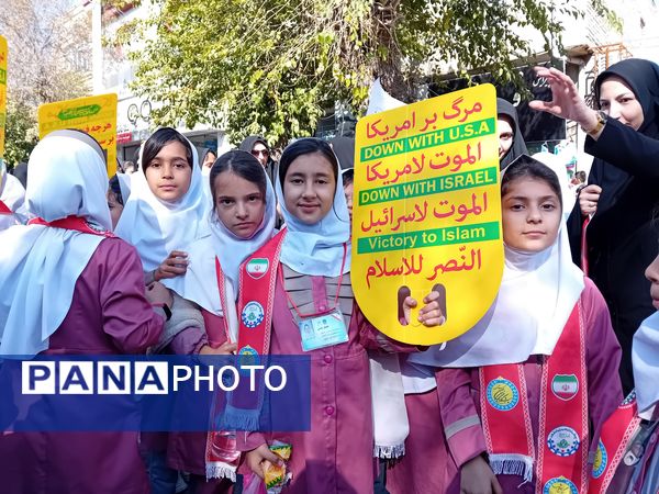 راهپیمایی روز ۱۳ آبان در شهرستان سملقان