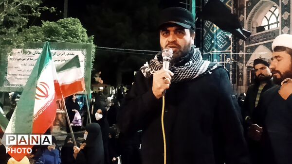 چهل و پنجمین شب از تجمعات مردمی در بی بی شطیطه شهرستان نیشابور 