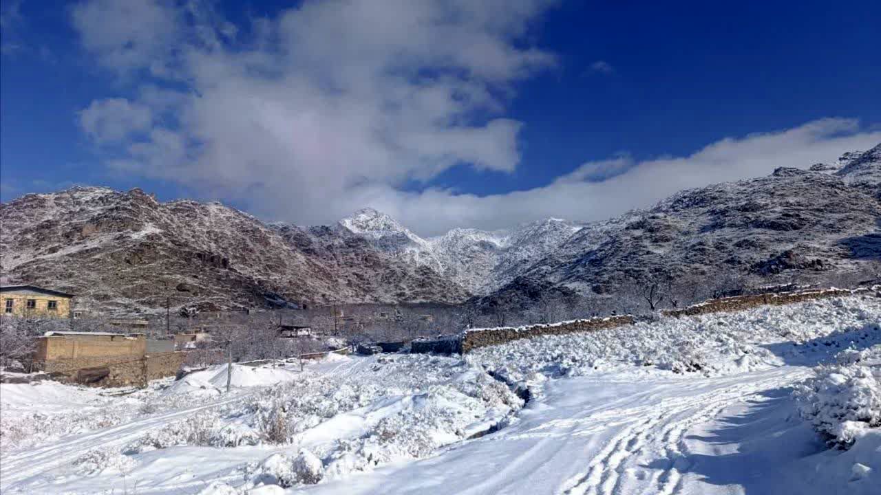 سفیدپوش شدن روستاهای یزد به روایت تصویر