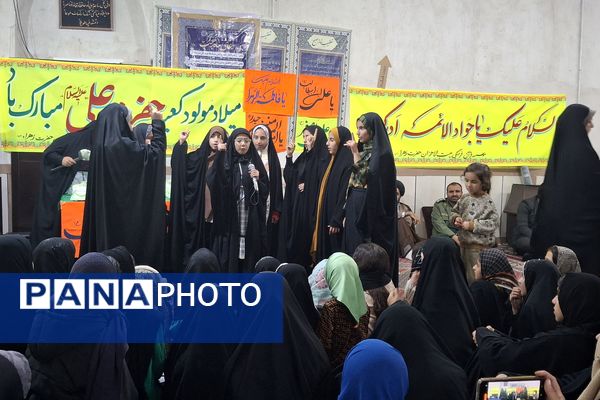 اعتکاف دانش‌آموزان دختر نوجوان در مسجد علی‌بن‌ابی‌طالب(ع) روستای ملاانبار