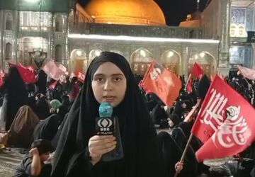 حضور پرشور بانوان در مراسم چهلم رهبر شهید