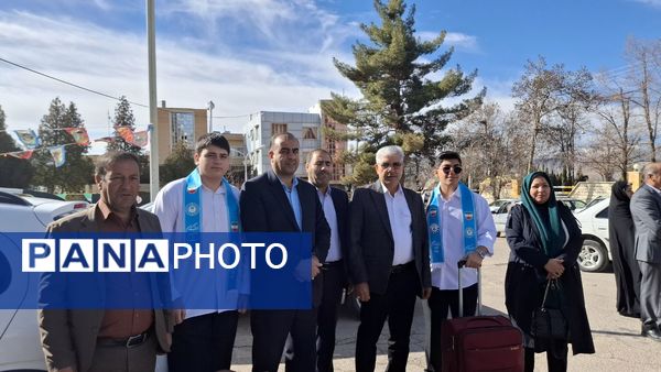 بدرقه دانش‌آموزان پسر عمره‌گذار کهگیلویه و بویراحمد 