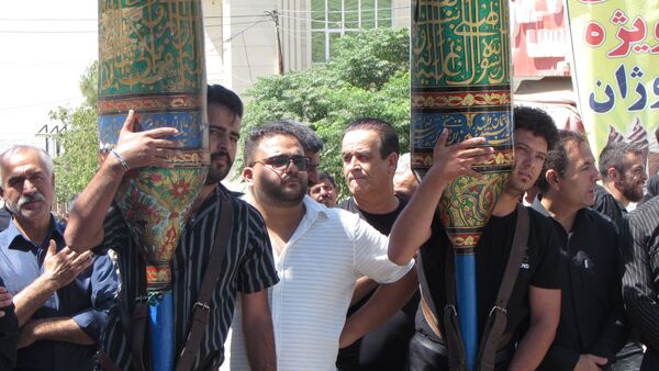 مراسم جاماندگان اربعین در روستای تحت منظر 