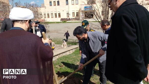 غرس نهال مثمر در کانون فرهنگی هنری شهید فهمیده مرند 
