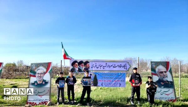 کاشت نهال امید در مریانج؛ ادای احترام به امام شهید و شهدای میناب
