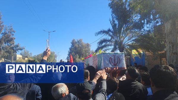 تشییع پیکر مطهر شهید گمنام در شهرستان دارالصابرین بم 