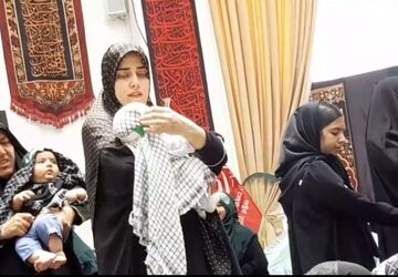مراسم  شیرخوارگان حسینی در فاز هشت پردیس