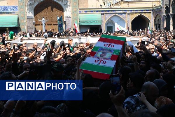 وداع با پیکر مطهر شهید حسین امیرعبدالهیان در شهرستان ری