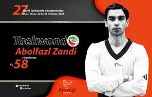 تکواندو قهرمانی جهان؛ برنز زندی قطعی شد