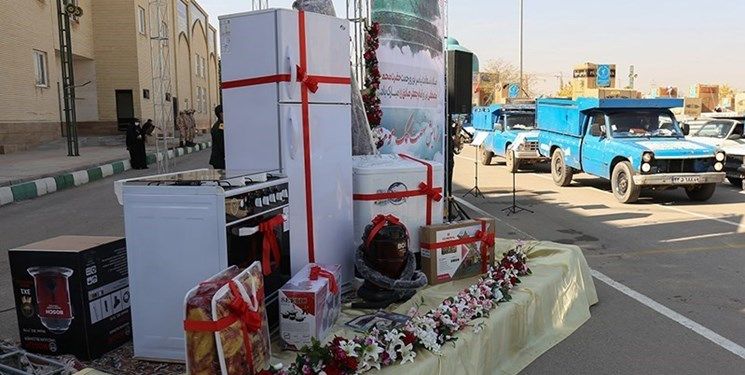 اهدای جهیزیه به نوعروس خدابنده‌ای