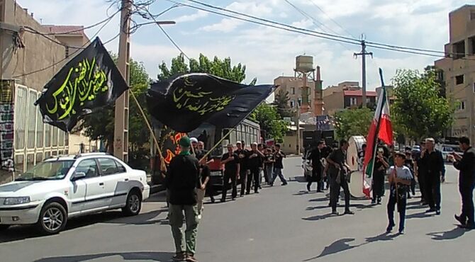 برپایی مراسم تاسوعا ی حسینی در شهرک پردیسان 