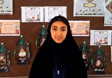 شور انقلابی در جشن دهه فجر دبیرستان دخترانه ابویی‌نژاد