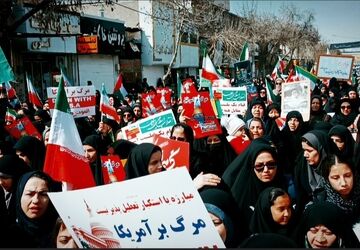 حضور  مردم غیور شهرستان شیروان همزمان با سراسر کشور در راهپیمایی روز قدس