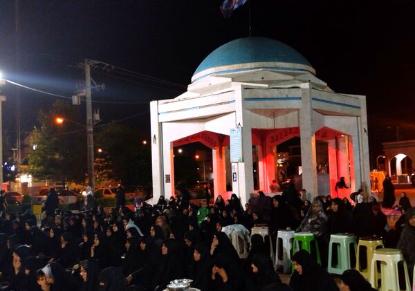 مراسم عزاداری سیدالشهدا در کنار مزار شهدای گمنام نیشابور