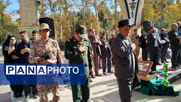 مراسم پر فیض دعای ندبه به همراه آئین رونمایی و عطرافشانی سنگ یادبود شهید گمنام 