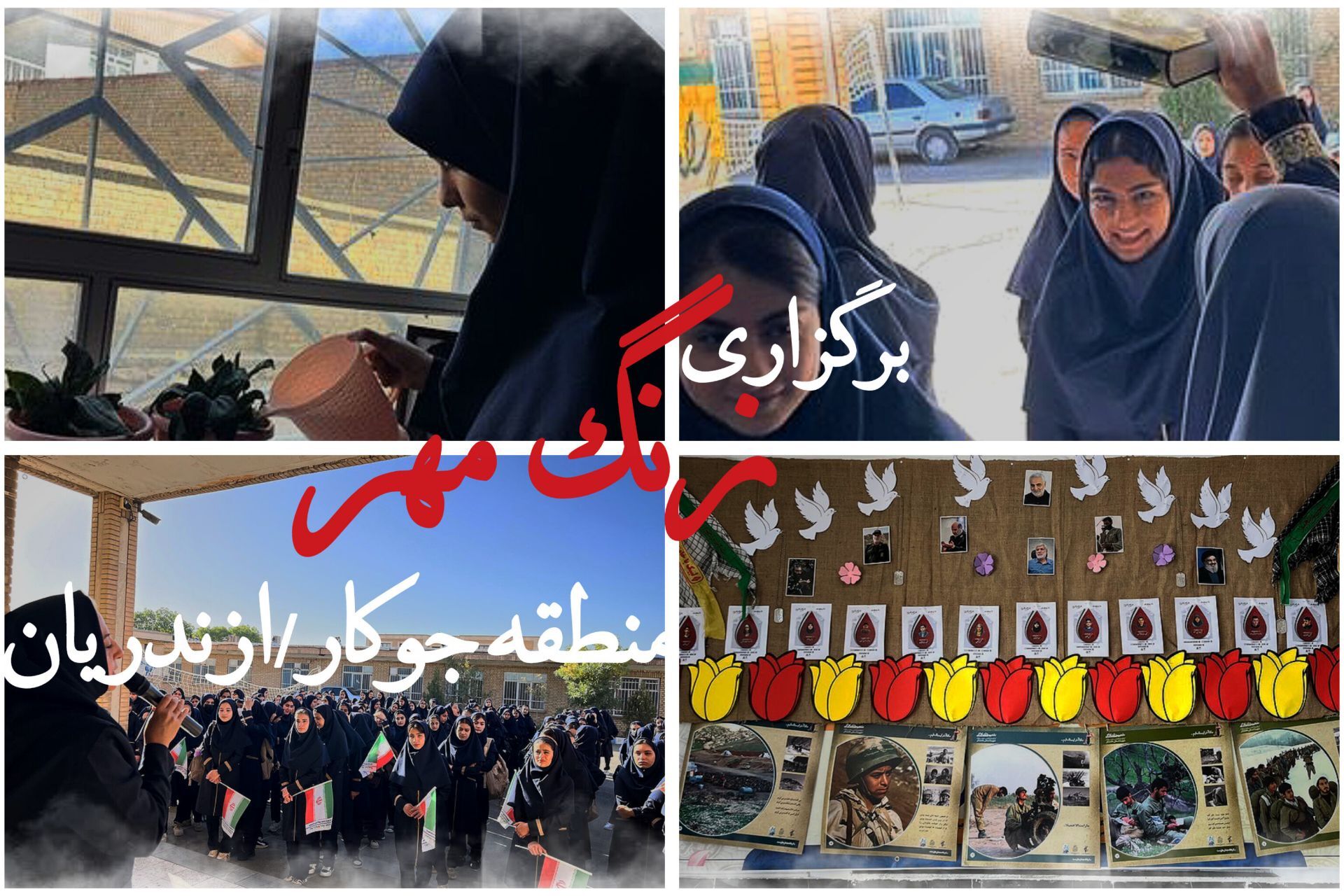 صبحگاه ایثار و مقاومت در دبیرستان صدیقه کبری جوکار طنین انداز شد