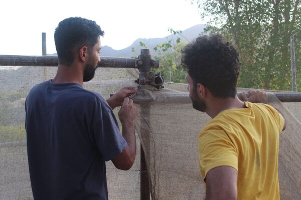 آماده‌‌‌سازی هیات مکتب‌‌‌الزهرا برای عزاداری محرم حسینی در حاجی‌‌‌آباد