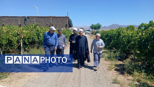 بازدید امام جمعه و رییس اداره کمیته امداد شهرستان خلیل‌آباد از کشاورزان 