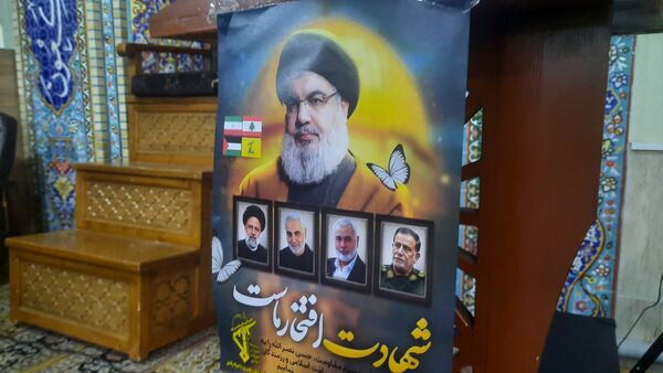 مراسم هفتمین روز شهادت‌ سید مقاومت در ناحیه۶ مشهد 
