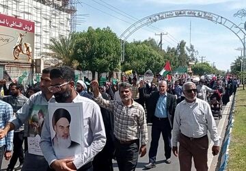 راهپیمایی روز قدس در بندرعباس