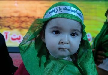 مراسم شیرخوارگان حسینی در شهر محمودآباد آذربایجان غربی