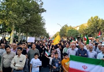 مردم کاشمر جنایات رژیم صهیونسیتی را محکوم کردند