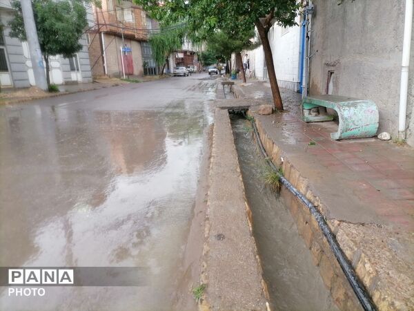 بارش شدید باران در اواخر خرداد ماه در شهر بار 