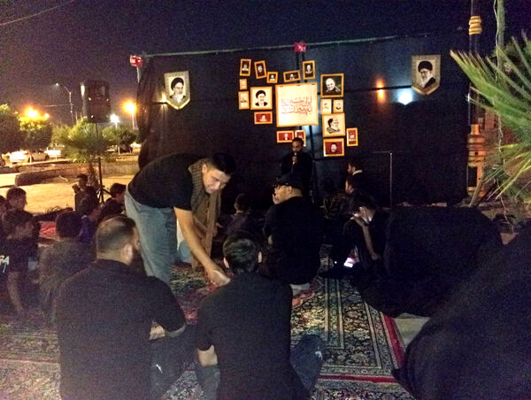 عزاداری هیات انصارالمهدی شهر جعفریه قم در یادمان شهدای گمنام 