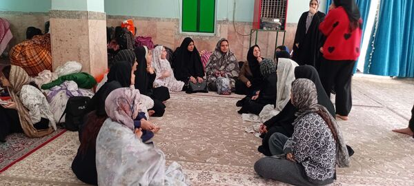 مراسم معنوی اعتکاف در مسجد جامع روستای نقاب خلیل آباد