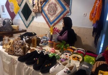 برگزاری نمایشگاه صنایع دستی در شهر نقنه