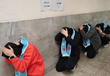 مانور زلزله در هنرستان کاردانش حافظ