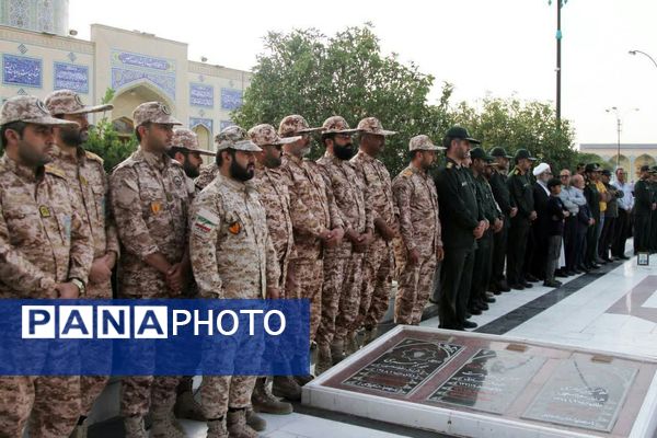 مراسم غبارروبی و عطرافشانی گلزار شهدای آرامگاه شهید مدرس (ره) کاشمر