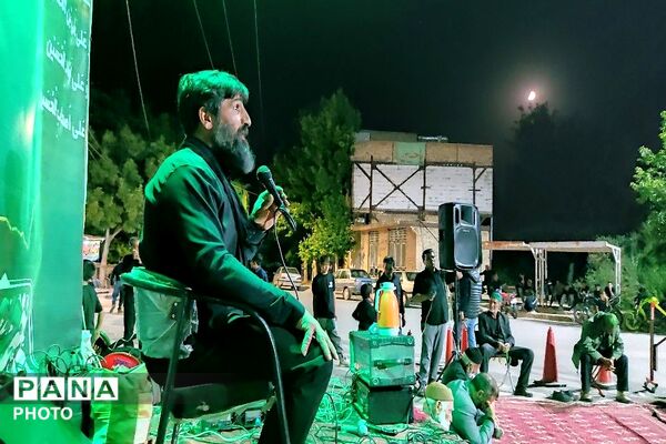 هیئت زنجیر زنی در هشتمین شب از ماه محرم الحرام در حسینیه شهدای شهر بار