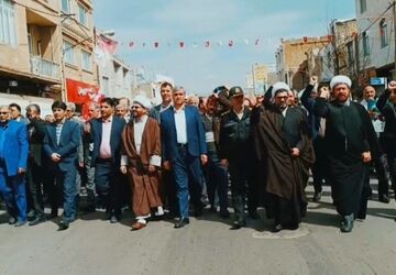 راهپیمایی باشکوه روز قدس در شهرستان خرمدره برگزار شد