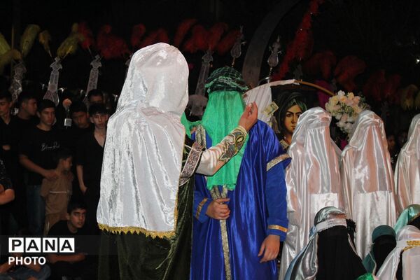 بازخوانی حماسه حضرت قاسم(ع) در پنجمین شب اجرای تئاتر مذهبی نظرآباد