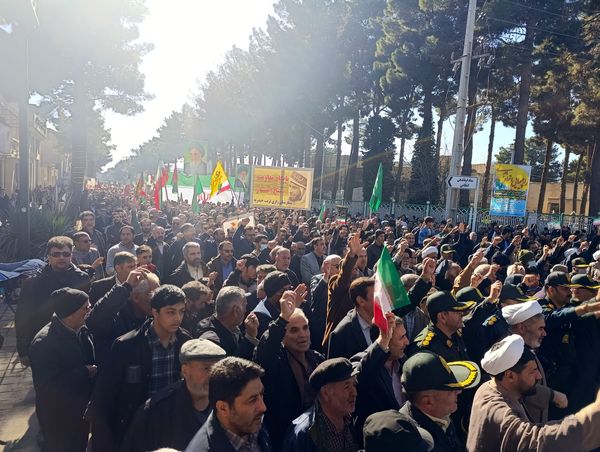 راهپیمایی در محکومیت تروریست های مسلح در تربت حیدریه