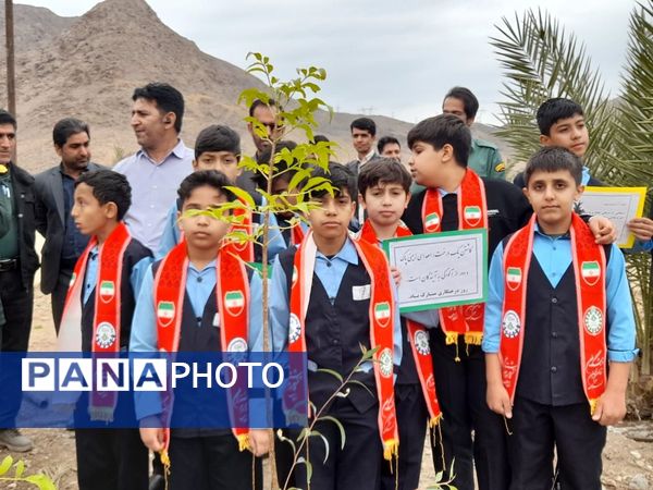 مراسم نمادین کاشت نهال در حاجی‌آباد 