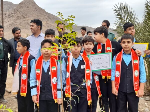 مراسم نمادین کاشت نهال در حاجی‌آباد 