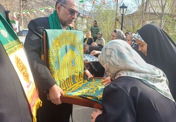 تجلیل از خادمین حرم رضوی(ع) در روستای تکیه سپهسالار