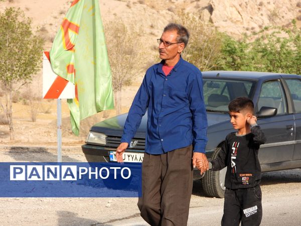 پیاده‌روی جاماندگان اربعین در فراشبند