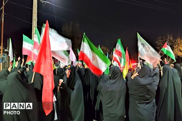 اجتماع مردمی شهر بار نیشابور  در محکومیت جنایات رژیم صهیونسیتی