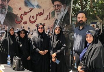 برپایی موکب شهدای فرهنگی و دانش‌آموز اداره آموزش و پرورش ناحیه دو شهرری