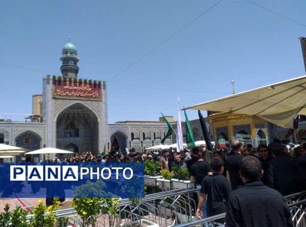 حضور هیئت های عزاداری سید الشهدا در حرم مطهر رضوی