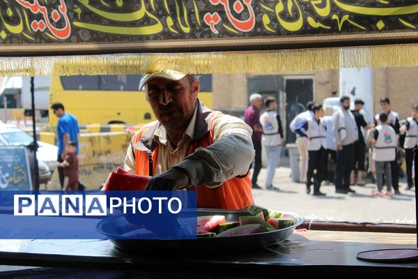 دانش‌آموزان پیشتاز رباط کریم، خادمان کوچک اربعین حسینی
