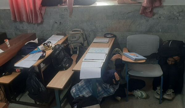  مانور زلزله در مدرسه سمانه ناحیه یک 