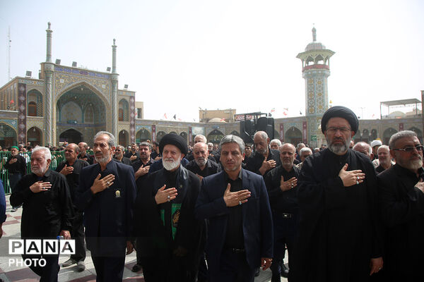 دسته عزاداری خادمان حرم حضرت معصومه(س) در سالروز شهادت امام رضا(ع)