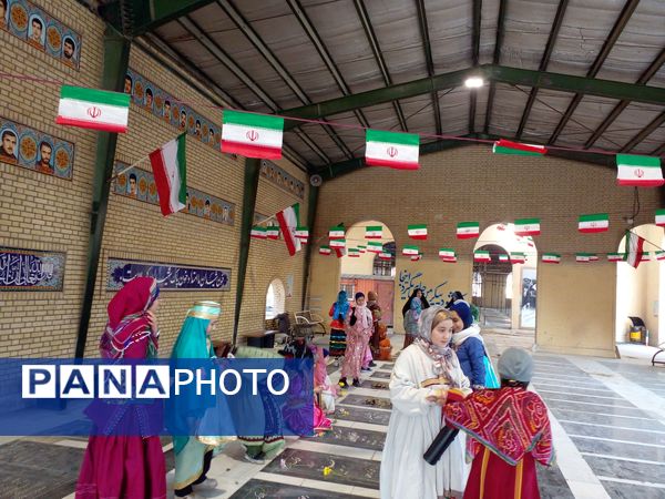 گلباران مزار شهدای شهرستان قدس توسط دانش‌آموزان مدرسه هدی یک