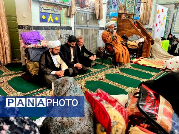 مراسم اعتکاف مادر دختری در مسجد صاحب الزمان آشخانه